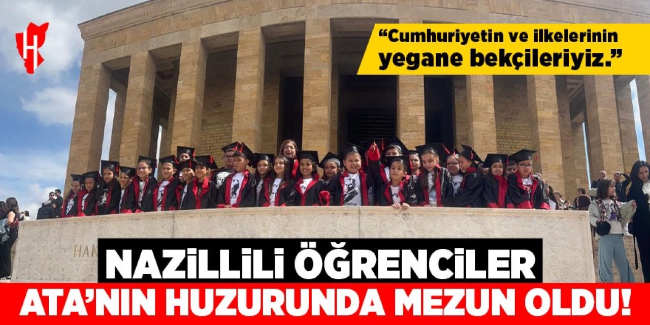 Nazillili öğrenciler Ata'nın huzurunda mezun oldu!