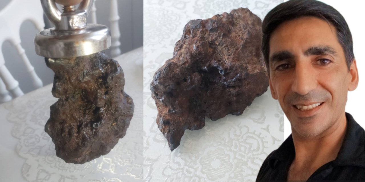 Nazillili aşçı tarlada çapa yaparken göktaşı bulduğunu iddia etti