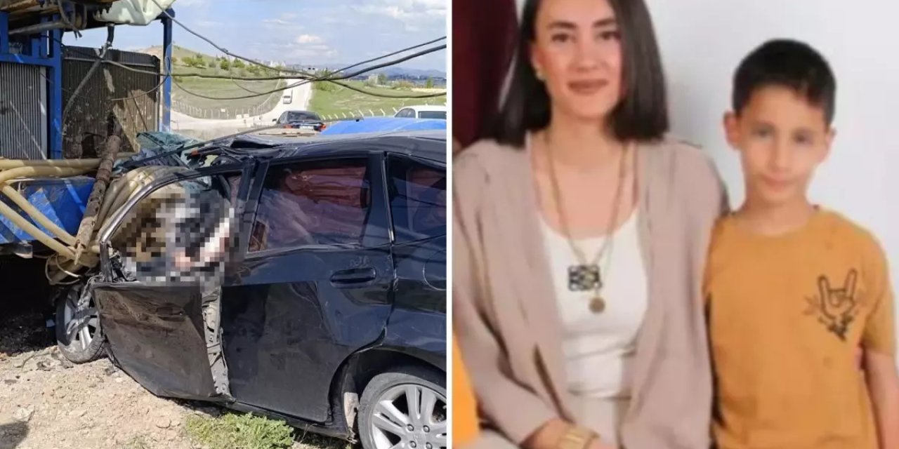Öğretmen anne ve oğlu feci kazada can verdi