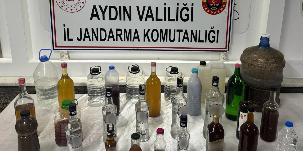 Aydın'da sahte alkol üretip piyasa süren şüpheli yakalandı