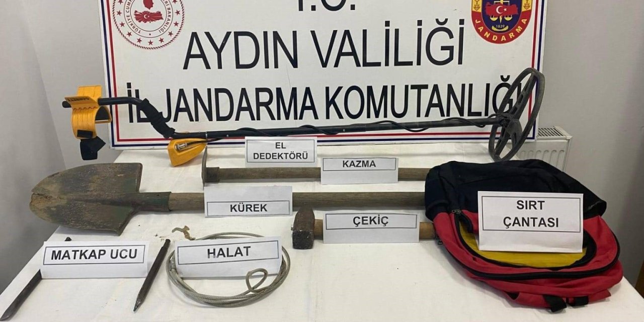 Aydın’da sit alanındaki kaçak kazıya suçüstü: 3 gözaltı