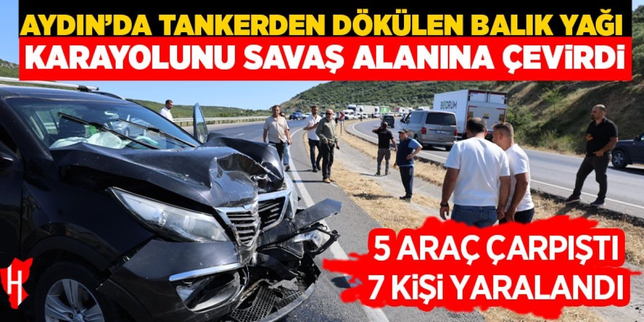 Tankerden dökülen balık yağı karayolunu savaş alanına çevirdi