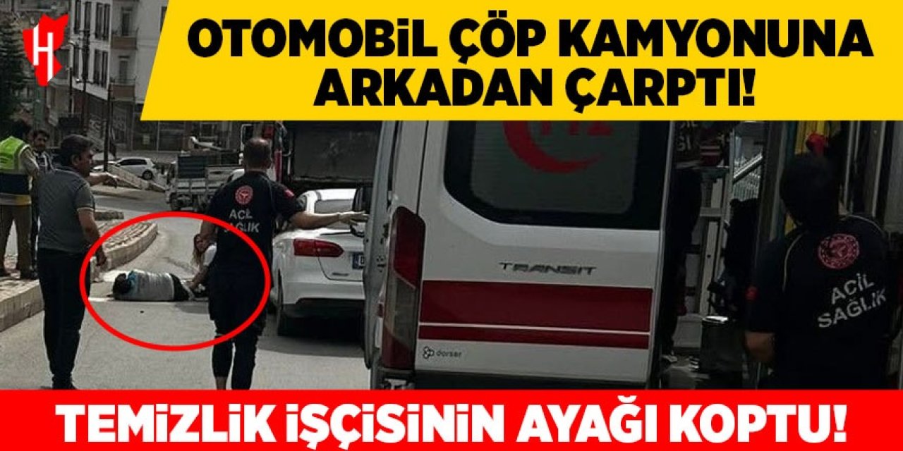 Feci kaza: Temizlik işçisinin ayağı koptu!