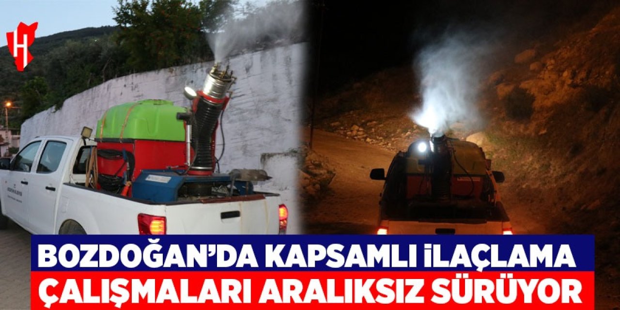 Bozdoğan'da kapsamlı ilaçlama çalışmaları aralıksız sürüyor
