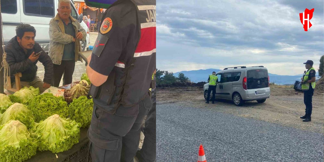 Jandarmadan pazarda hırsızlık ve sahte para denetimi