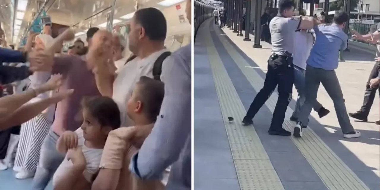 Marmaray'da tartıştığı yolcuyu çocuklarının gözü önünde darbeden şüpheli tutuklandı