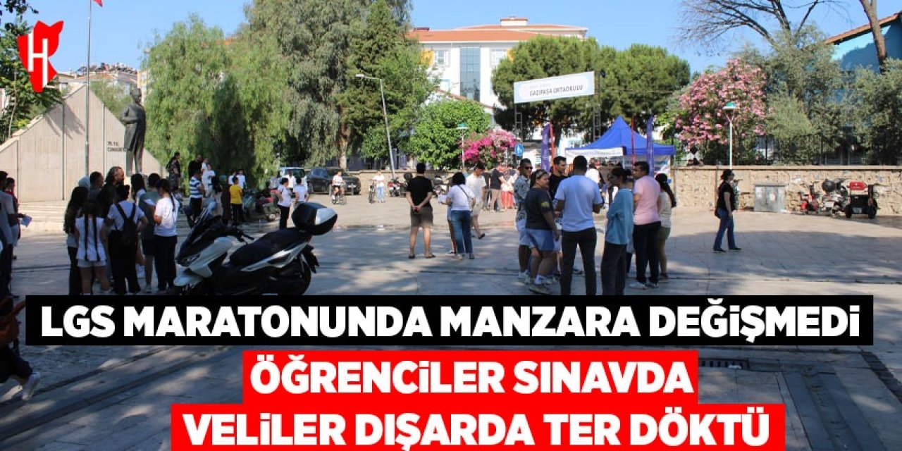 LGS maratonunda manzara değişmedi: Öğrenciler sınavda veliler dışarıda ter döktü