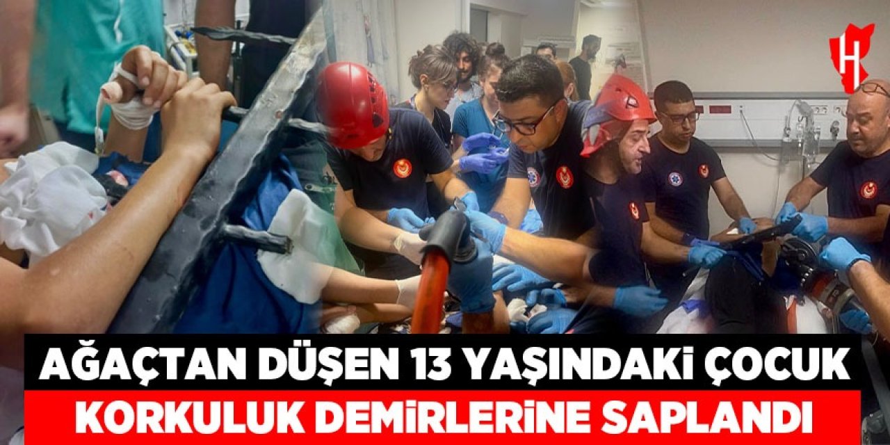 13 yaşındaki çocuk korkuluk demirlerine saplandı!