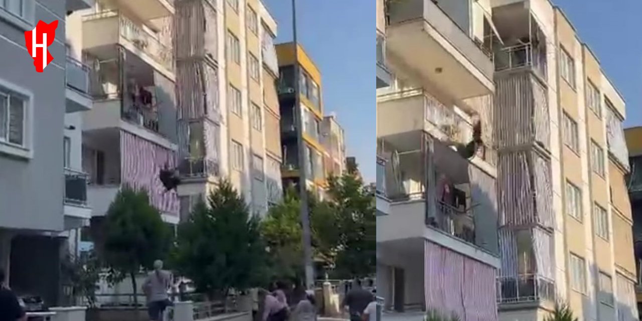 Balkona çıkıp kendini boşluğa bırakan kadın ağır yaralandı