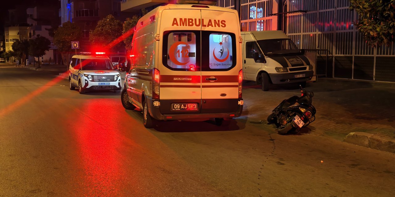 Nazilli’de seyir halindeyken dengesini kaybeden motosiklet sürücüsü yaralandı