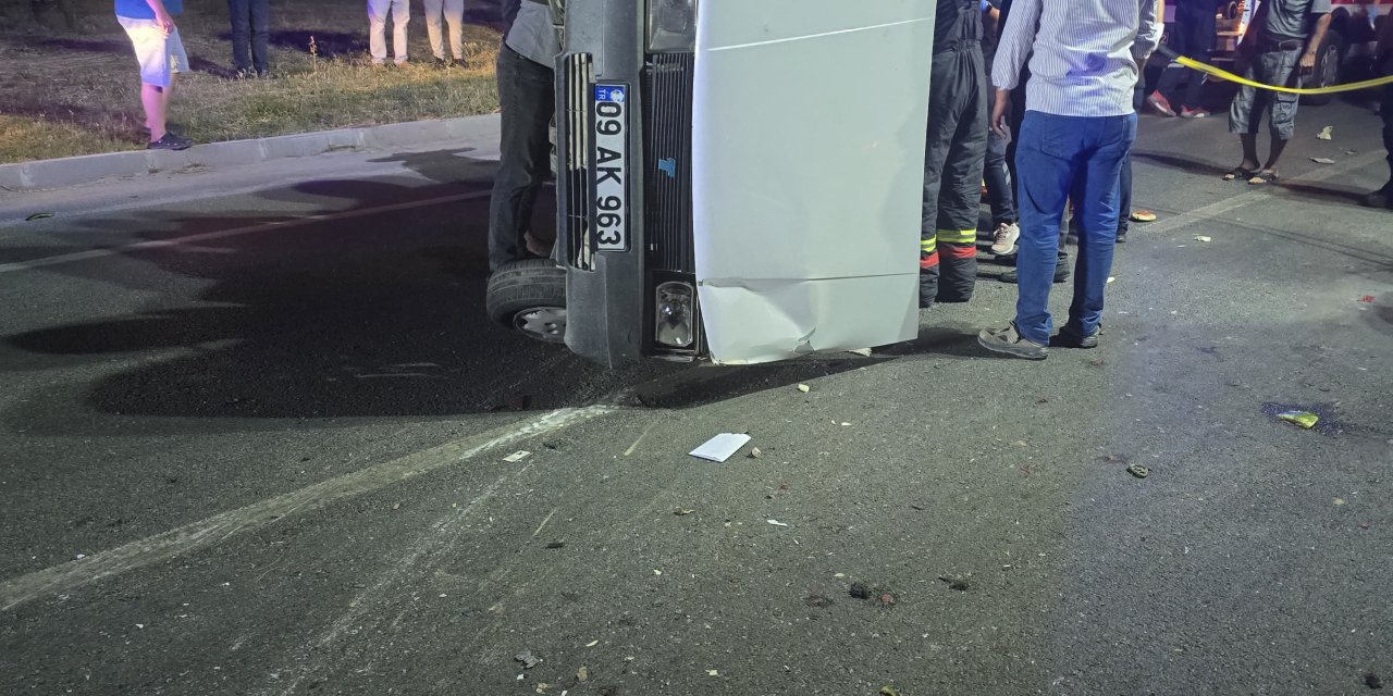Aydın’da ticari araç ile otomobil çarpıştı: 3 yaralı