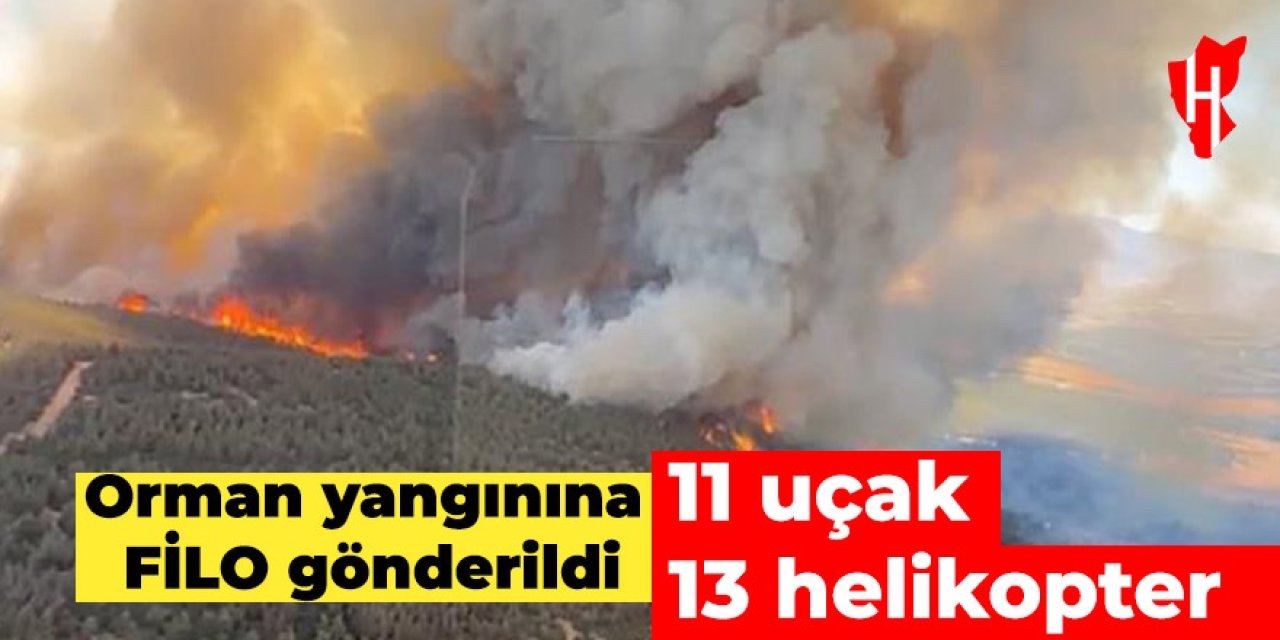 İzmir'de orman yangını büyüyor! 11 uçak, 13 helikopter söndürme çalışmasında