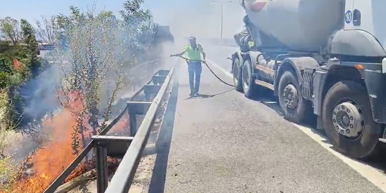 Alevlere karşı beton mikseriyle polis ekipleri müdahale etti