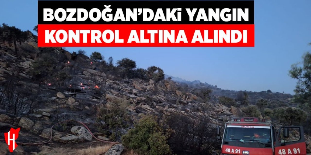 Bozdoğan'daki yangın sabaha karşı kontrol altına alındı