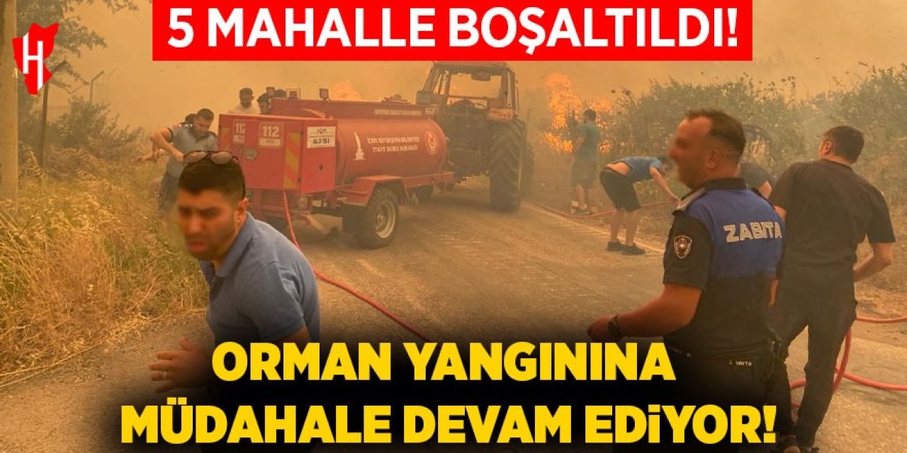 Alevlerin ulaştığı 5 mahalle boşaltıldı!