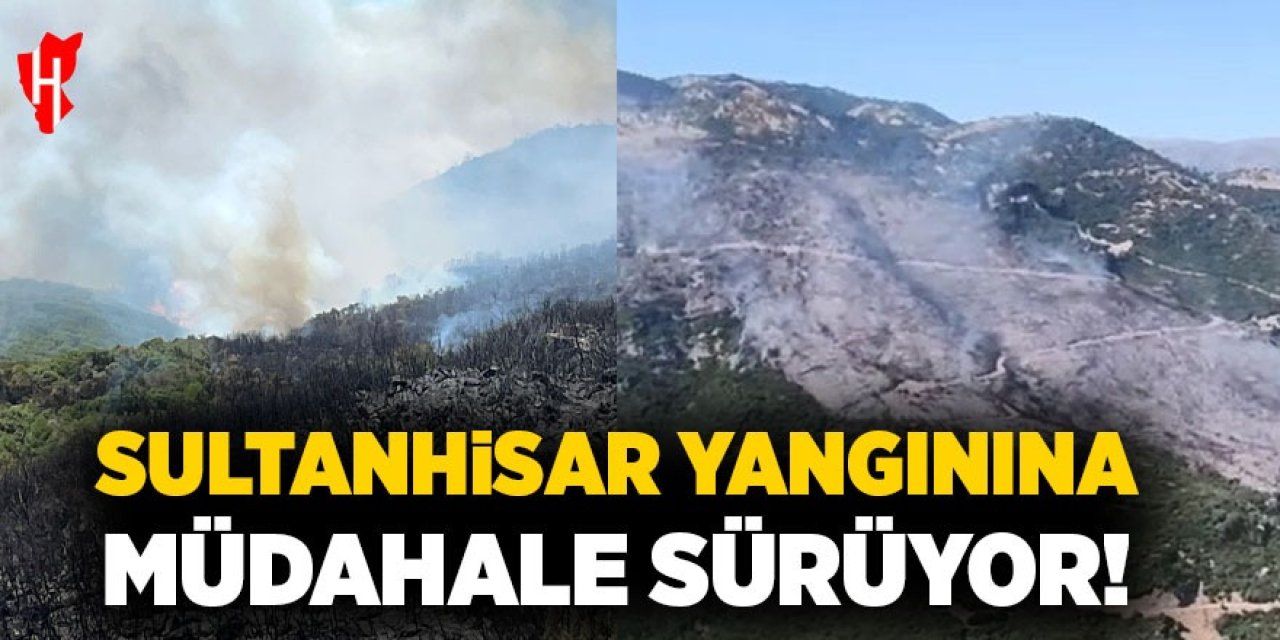 Sultanhisar yangınına müdahale sürüyor