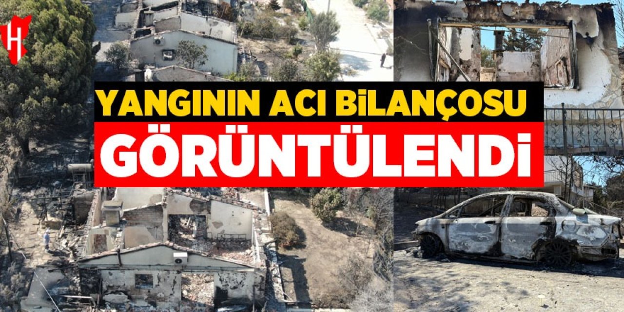 Yangının acı bilançosu görüntülendi: 85 ev küle döndü