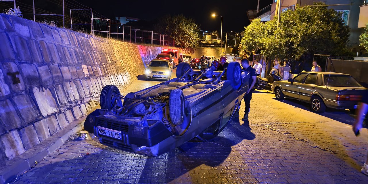 Nazilli’de alkollü sürücü aracıyla takla attı