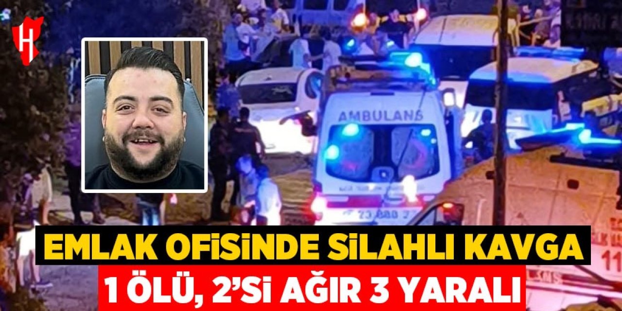 Emlak ofisinde silahlı kavga: 1 ölü, 2'si ağır 3 yaralı