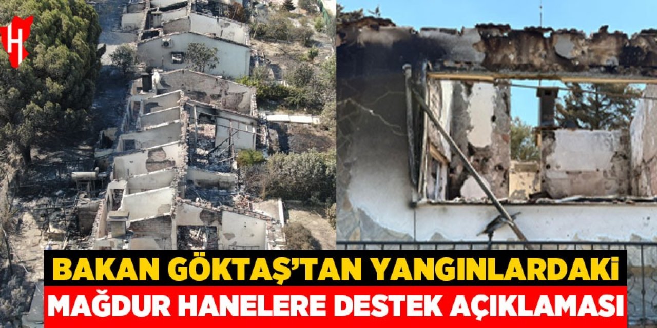 Bakan Göktaş'tan yangınlardaki mağdur hanelere destek açıklaması!