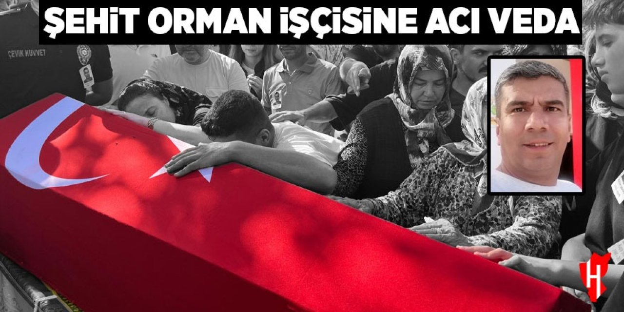 Şehit orman işçisine veda