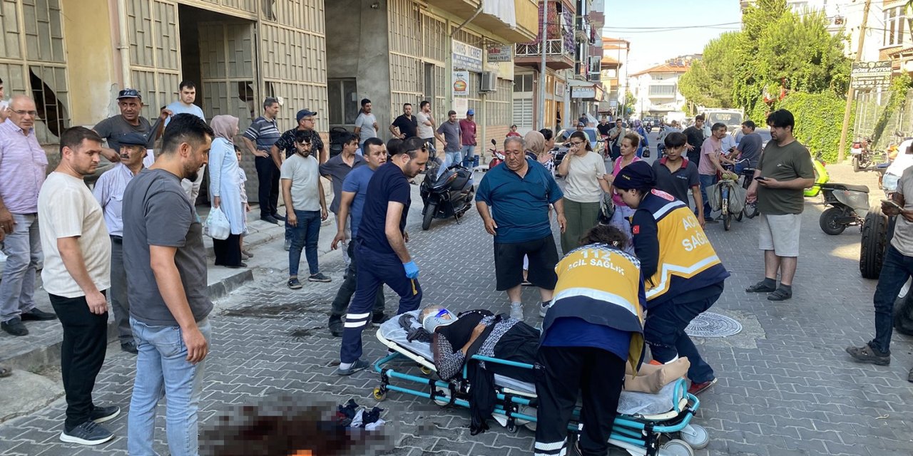 Seyir halindeki motosikletten düşen 65 yaşındaki kadın ağır yaralandı