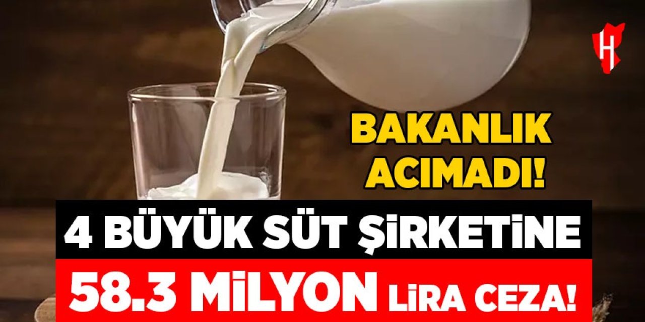 Bakanlık duyurdu! 4 büyük süt şirketine 58,3 milyon TL ceza