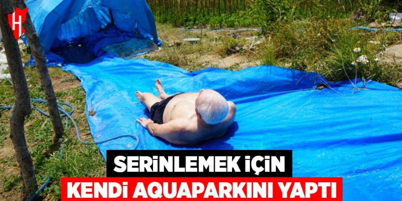 Serinlemek için kendi aquaparkını yaptı!