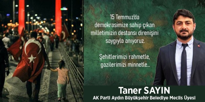 AK Parti Büyükşehir Belediye Meclis Üyesi Taner Sayın