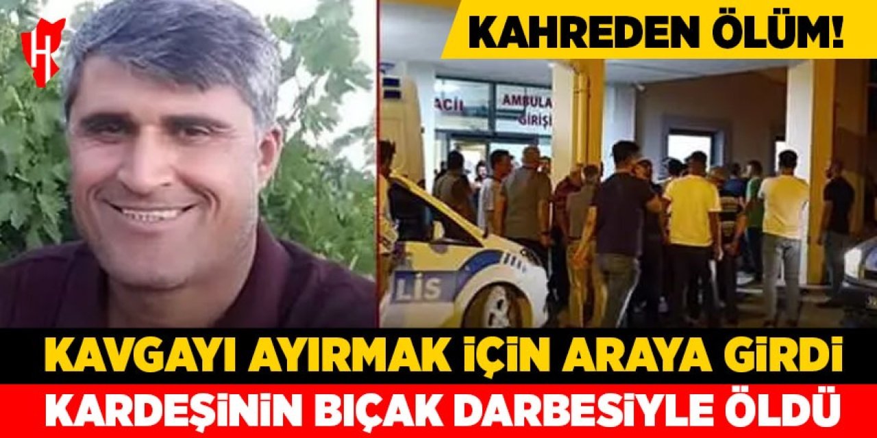 Kahreden ölüm! Ayırmak için girdiği kavgada kardeşinin bıçak darbesiyle hayatını kaybetti