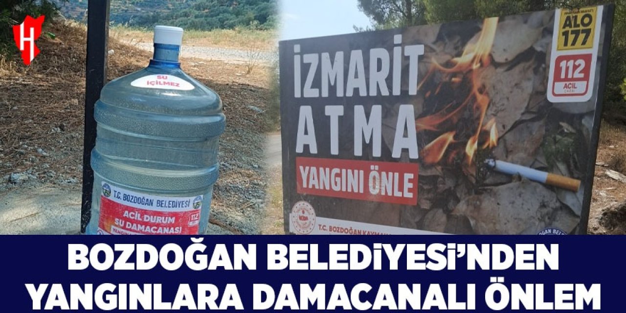 Bozdoğan Belediyesi’nden yangınlara damacanalı önlem