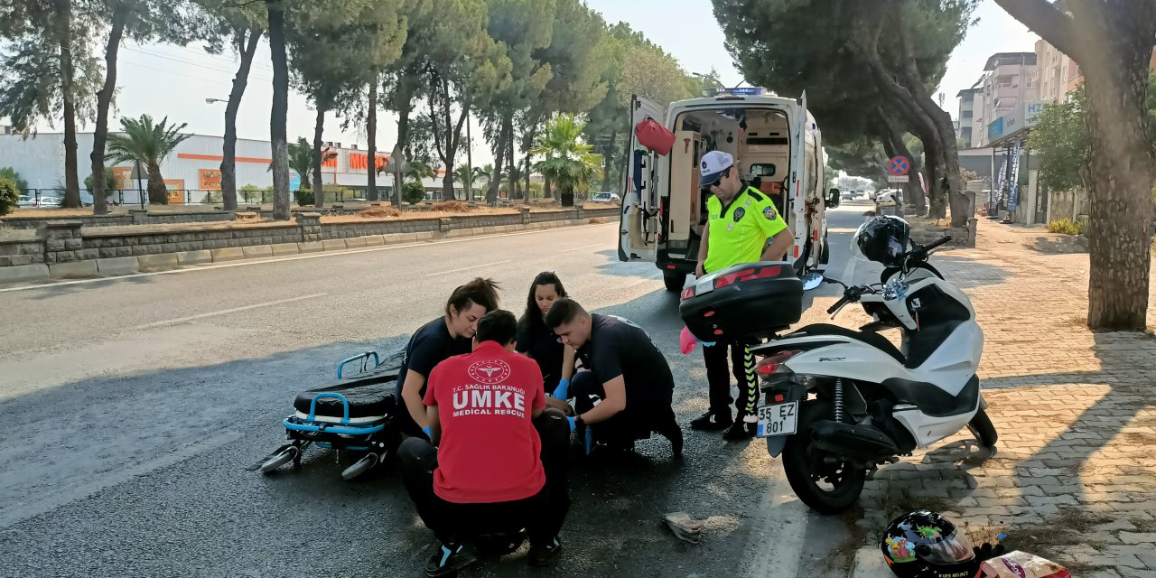 Nazilli’de motosiklet ile otomobil çarpıştı: 1 yaralı