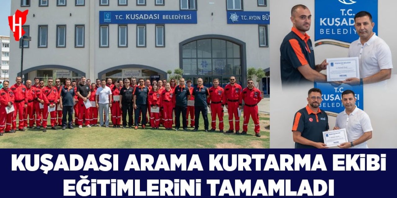 Kuşadası arama kurtarma ekibi eğitimlerini tamamladı