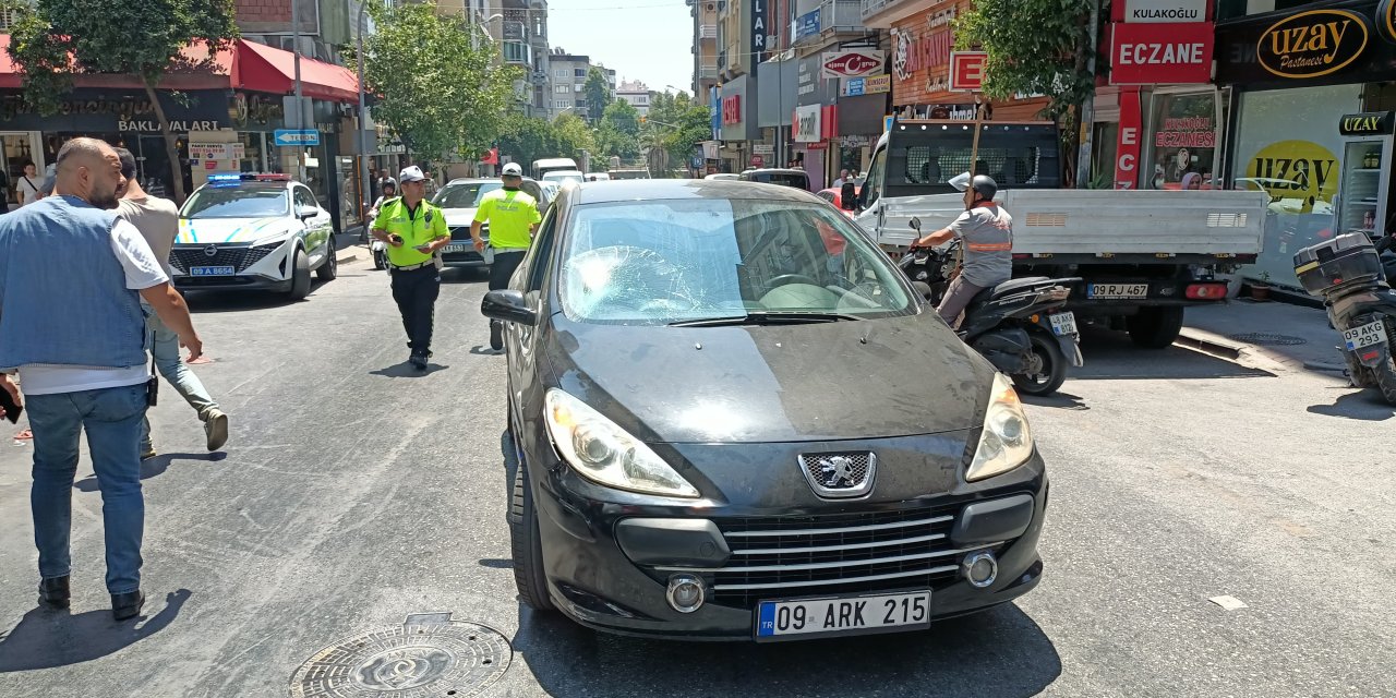 Nazilli’de otomobil yayaya çarptı: 1 yaralı