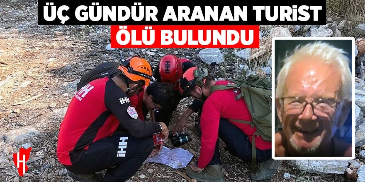 Üç gündür aranan turist ölü bulundu