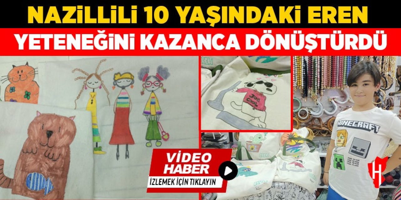 Nazillili 10 yaşındaki Eren yeteneğini kazanca dönüştürdü