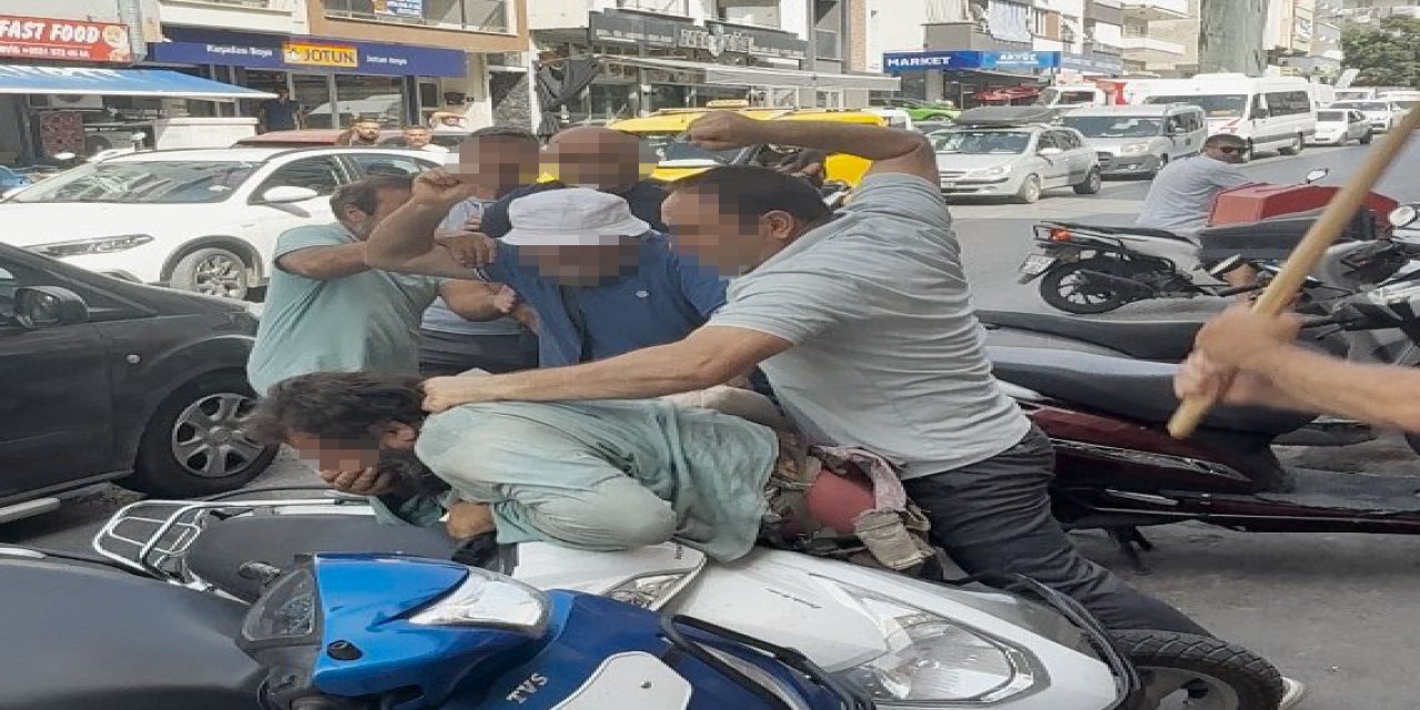 Aydın'da yol ortasında meydan dayağı
