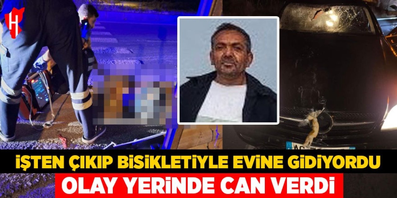 Bisikletiyle evine giden işçi olay yerinde can verdi