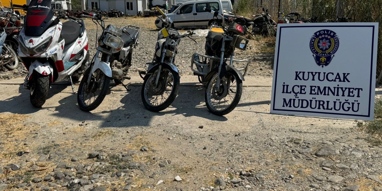 Kuyucak’ta motosiklet hırsızı 3 kişi tutuklandı