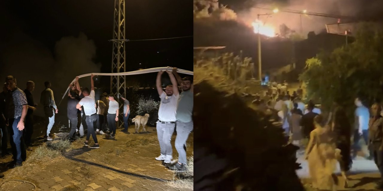 Nazilli’de düğünü bırakıp yangına koştular! Helal olsun size