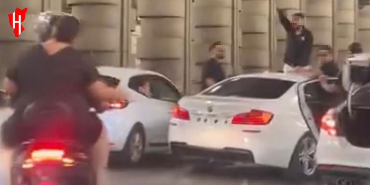 Trafiği kapatan konvoya ceza