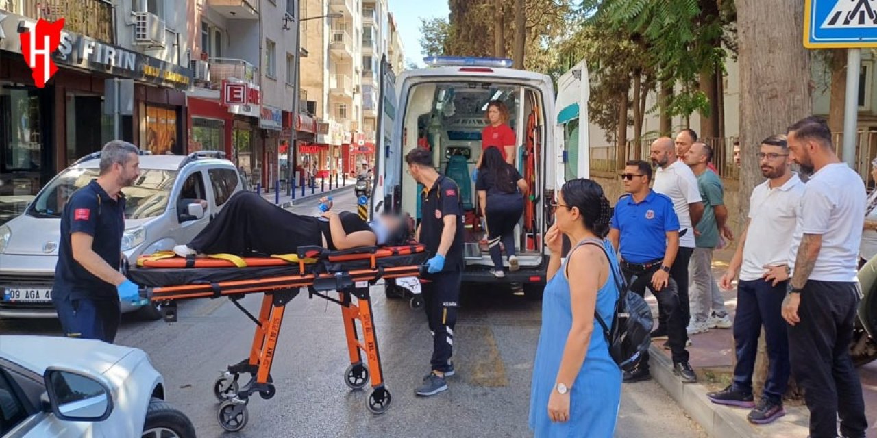 Otomobilin sıkıştırdığı iddia edilen motosiklet sürücüsü yaralandı