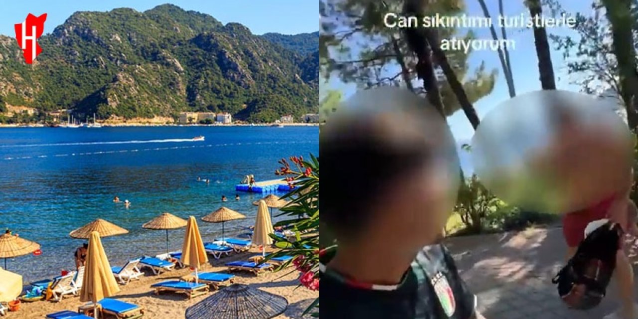 'Canım sıkılıyor turistlere takılıyorum' paylaşımı emniyette bitti