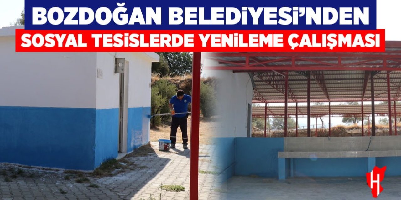 Bozdoğan Belediyesi'nden sosyal tesislerde yenileme çalışması