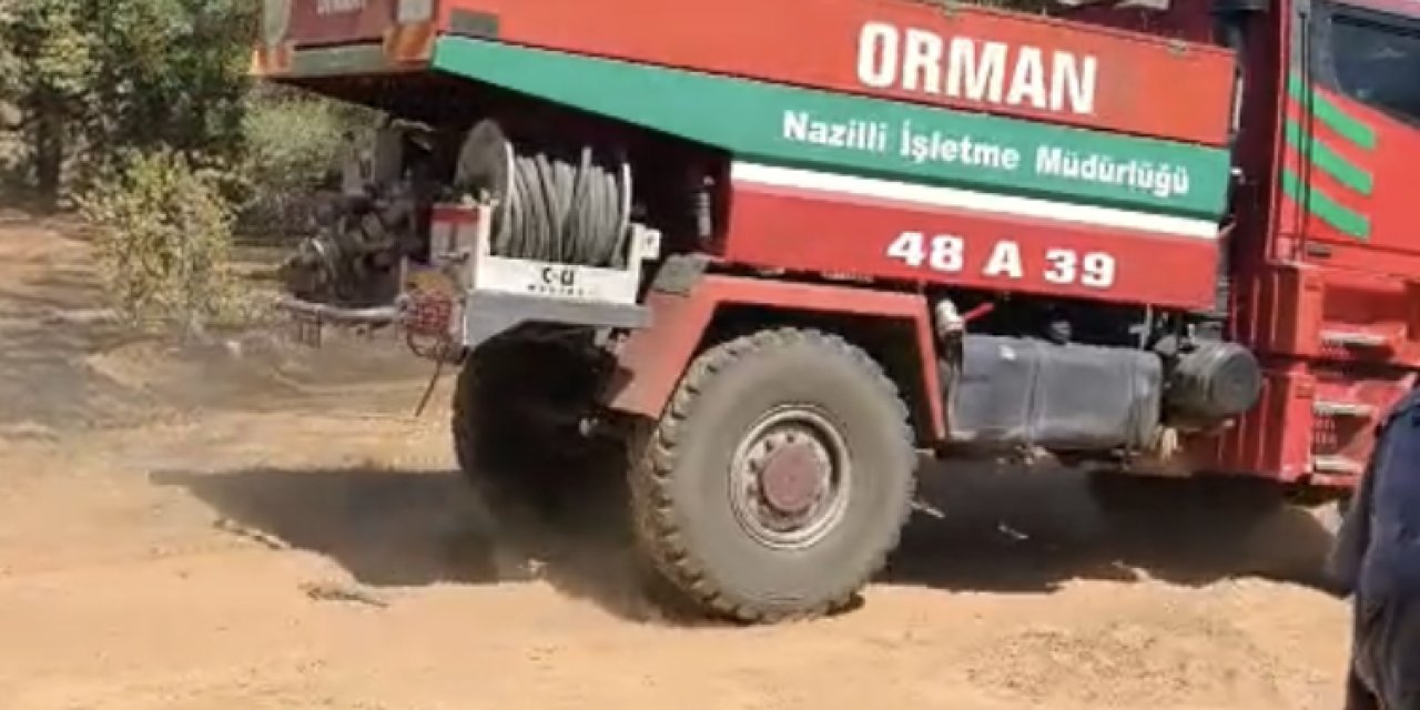 Bu kez alevler Nazilli’de yükseldi: Zeytinlik alan yandı
