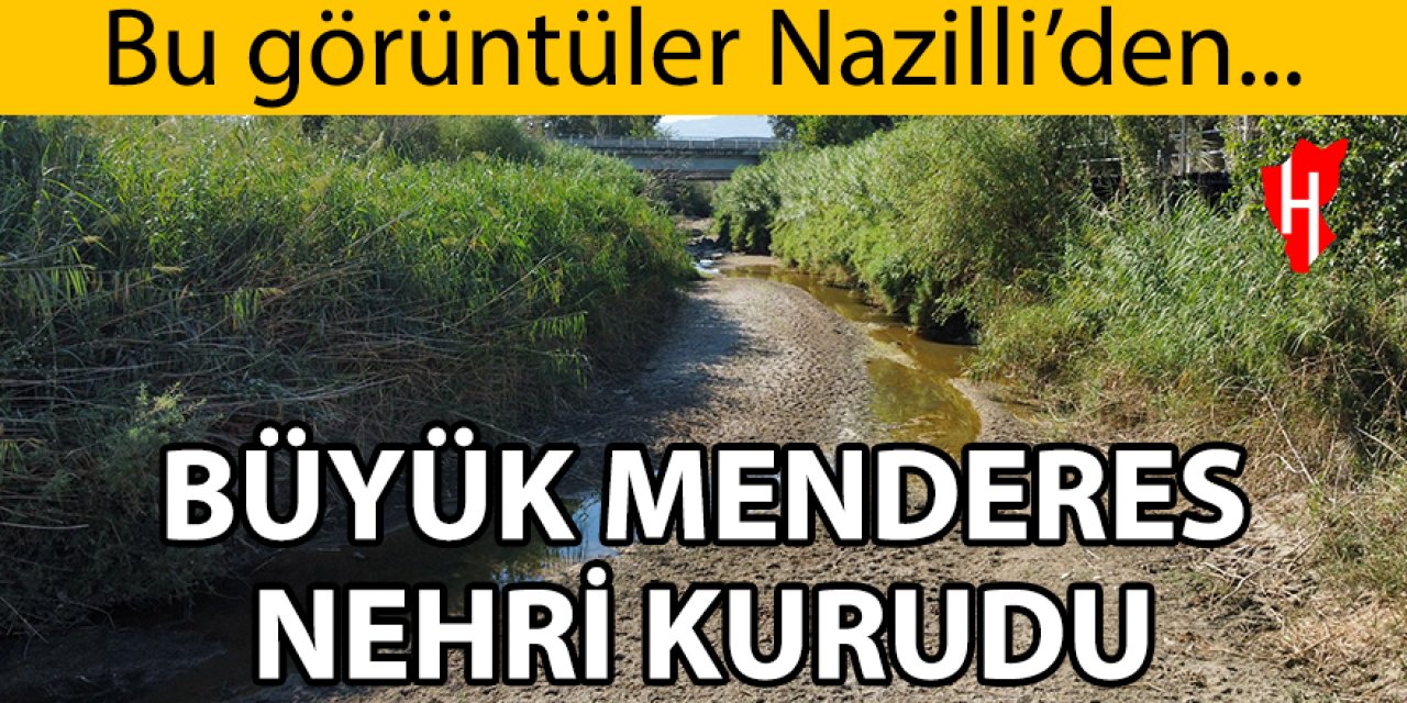Büyük Menderes Nehri’nde kuraklık alarmı! Bu görüntüler Nazilli’den…