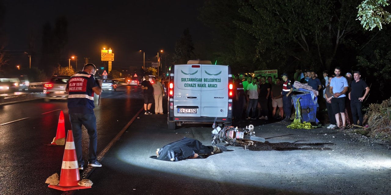 Sultanhisar’da seyir halindeki motosiklet devrildi! Sürücü hayatını kaybetti