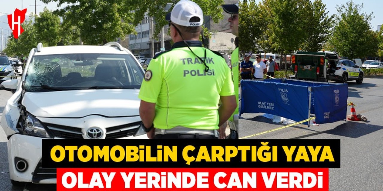 Otomobilin çarptığı yaya olay yerinde can verdi