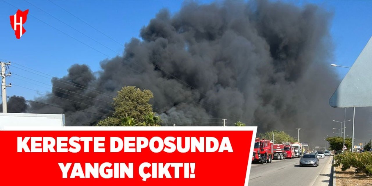 Kereste deposunda yangın