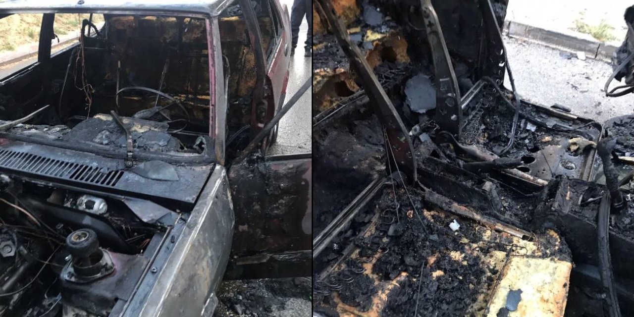 Dört yıllık birikimi ile aldığı, 1 defa kullandığı aracı 30 dakikada yandı